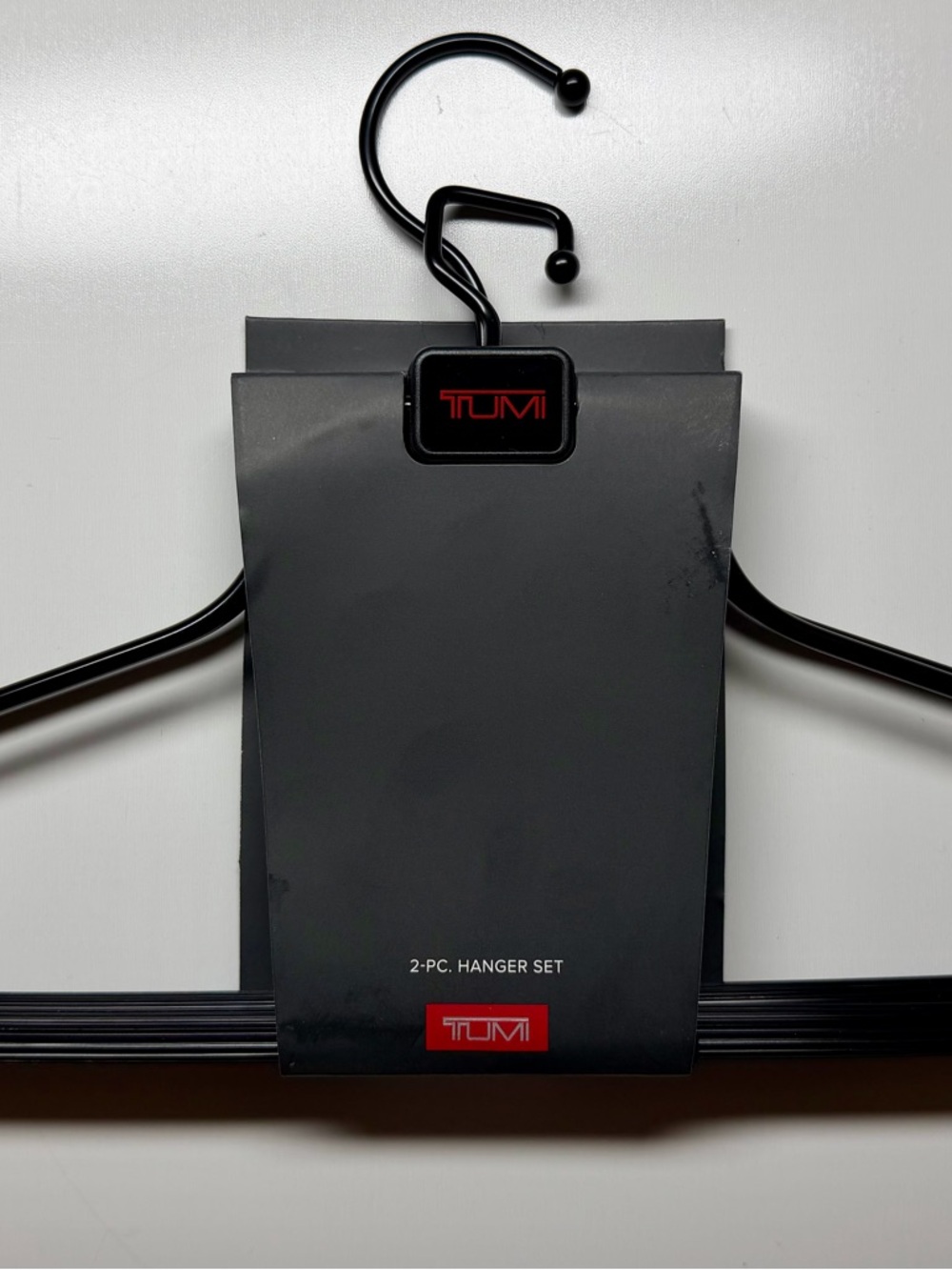 TUMI Black Nylon Luggage Clothes Hanger Set 2‑Piece Travel Accessories